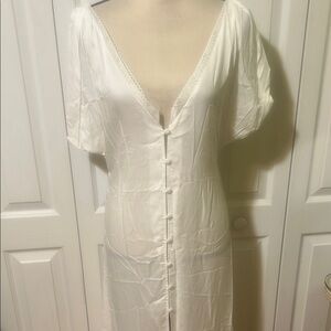 Cupshe White Button down Cover up